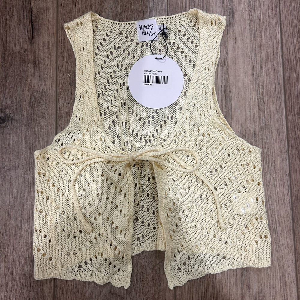Princess Polly Walnut Top Cream - Picture 2 of 4